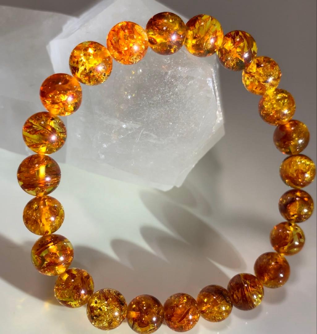 ⭐️天然⭐️琥珀　アンバー　バルト海産　ブレスレット　高品質❣️