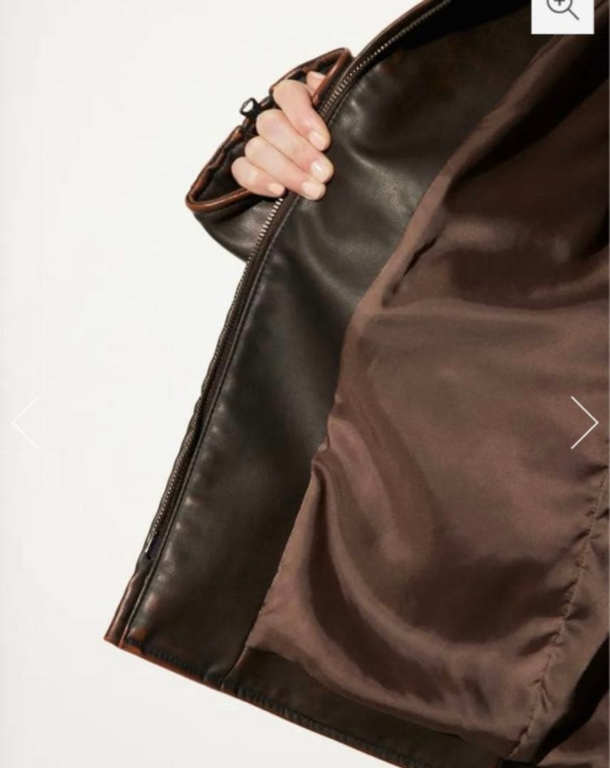 MICHIXSLYダークブラウン フェイクジャケット 美品