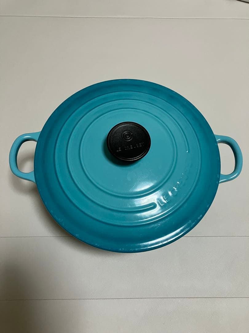 LE CREUSET ココットロンドルクルーゼカリビアンブルー廃盤限定色24cm