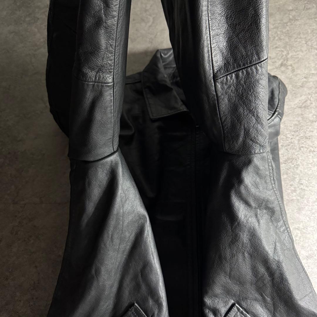 【90s vintage】OLD GAP 3L シングルライダース　レザー 本革