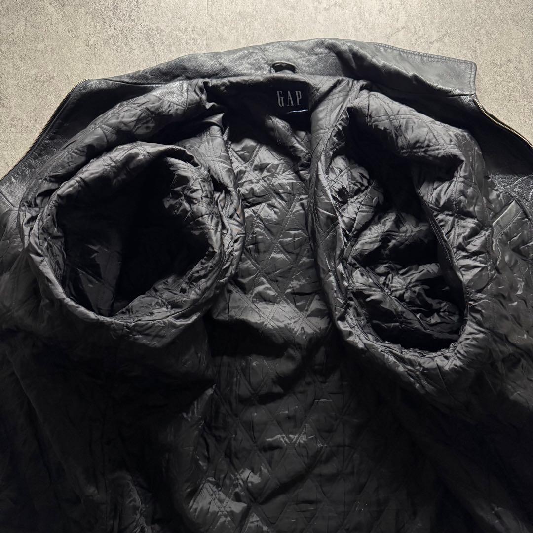 【90s vintage】OLD GAP 3L シングルライダース　レザー 本革