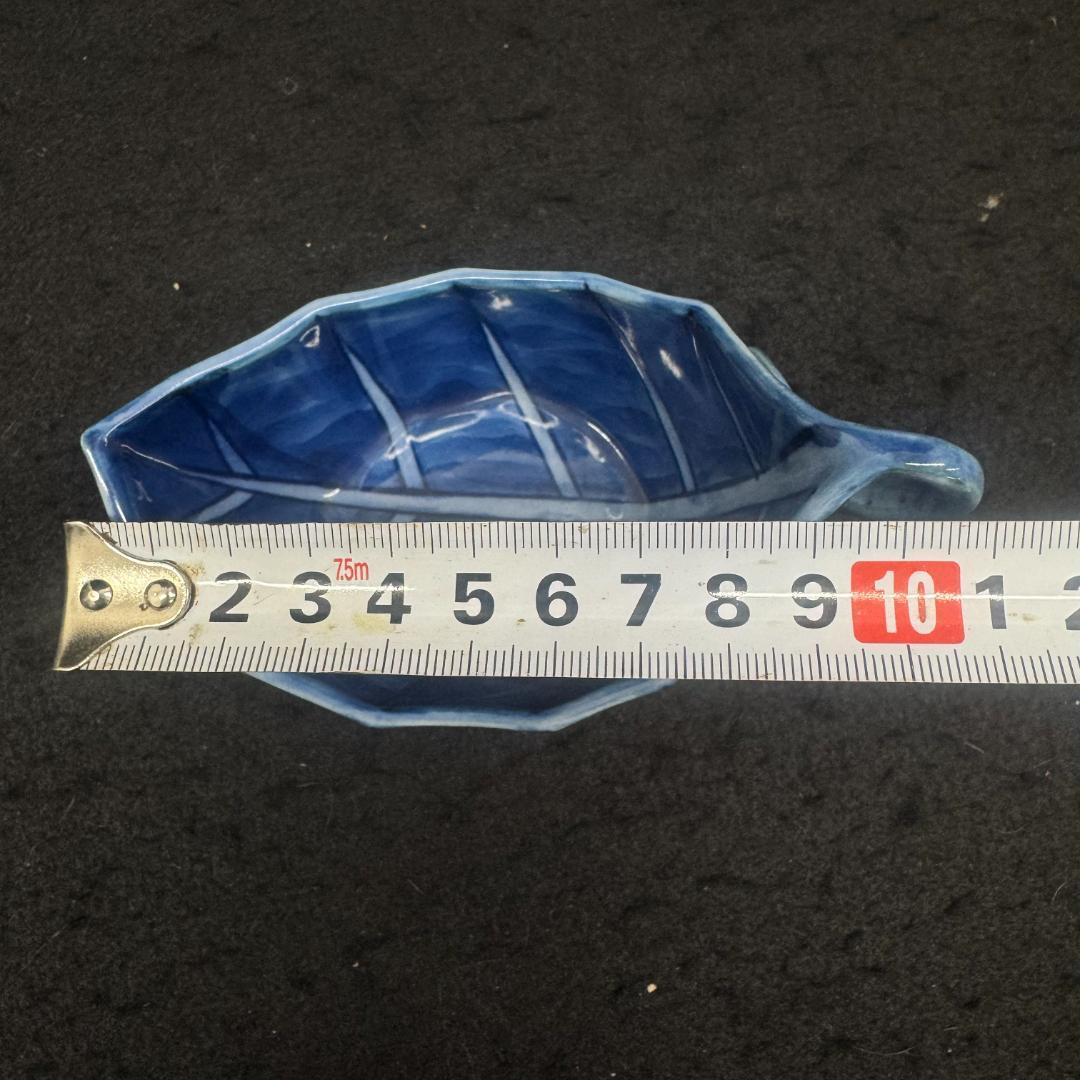 日本の名窯　源右衛門　染付濃文　葉形付出し揃　六客