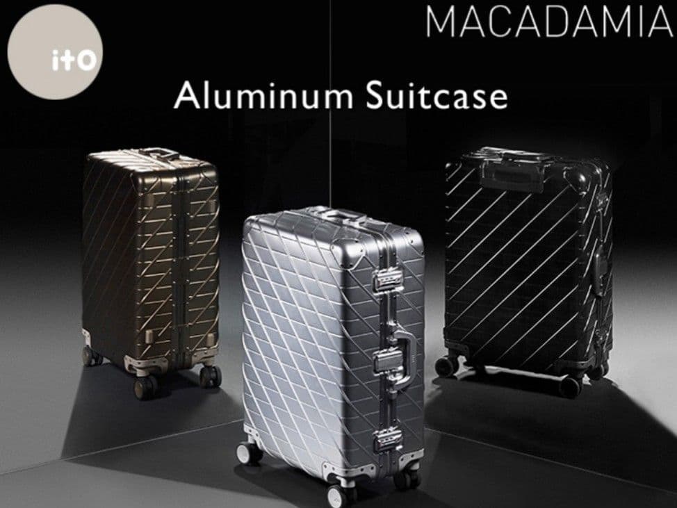 Macadamia プレミアム アルミスーツケース 【機内持ち込み】 ブラック