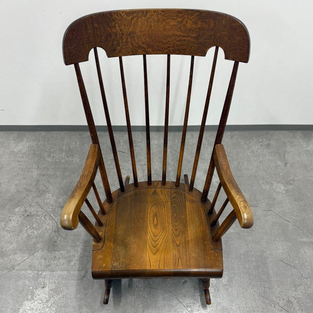 SNT1460 アンティーク 飛騨産業「穂高」ロッキングチェア ハイバック