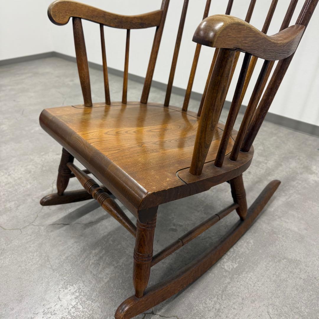 SNT1460 アンティーク 飛騨産業「穂高」ロッキングチェア ハイバック