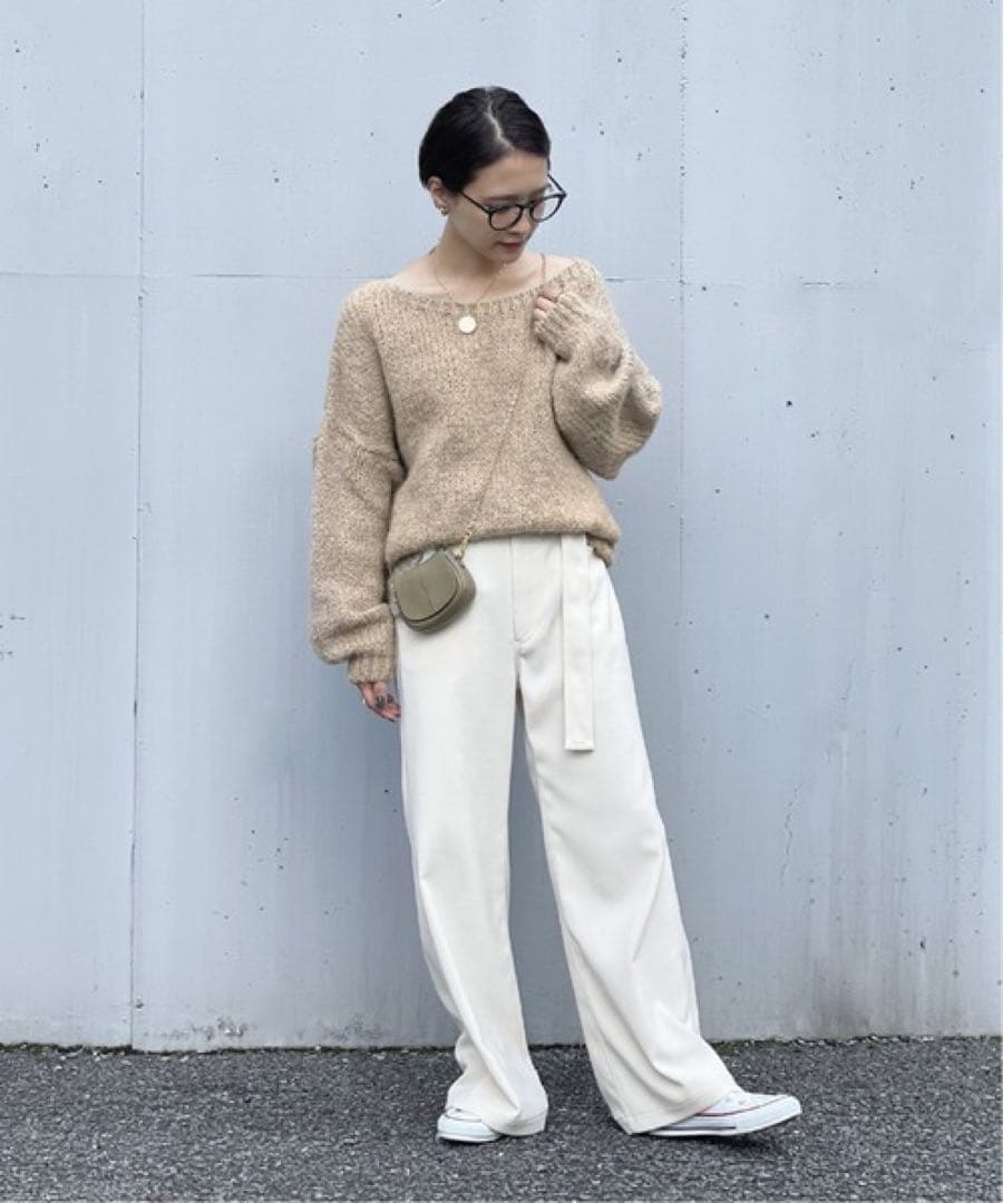 RN★プロフ必読★ 　別注ボートネックスリットプルオーバー