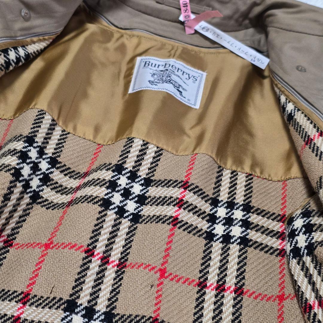 美品✨バーバリー トレンチコート ライナー付き ノバチェック 白タグ