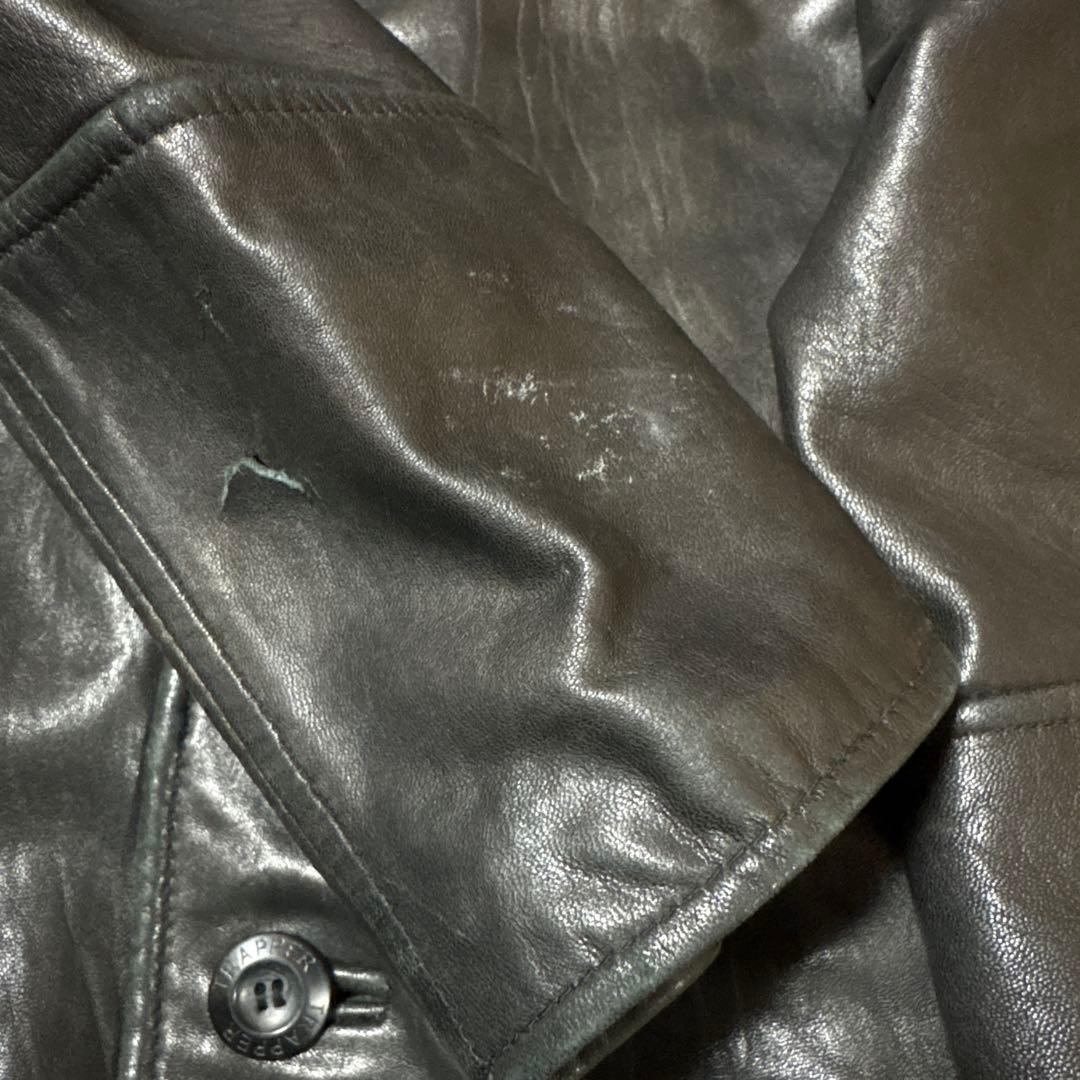 Euro vintage TRAPPER レザージャケット カーコート
