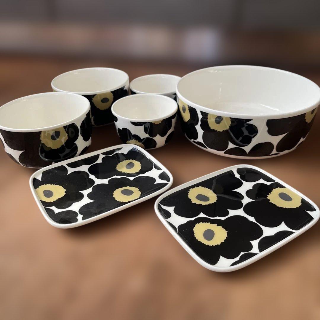 貴重！マリメッコウニッコ50周年記念ブラック7点セット♪北欧