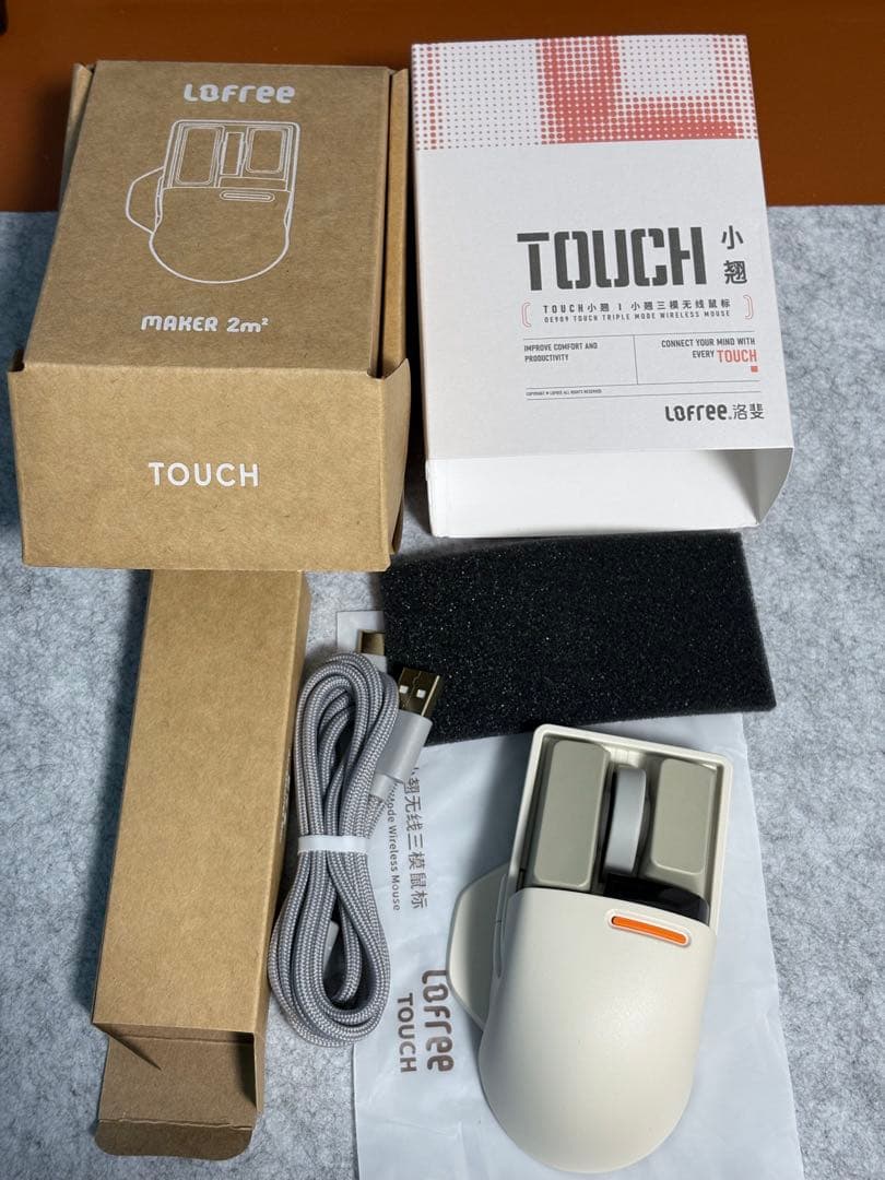 Lofree Touch マウス 本体 クリーム色