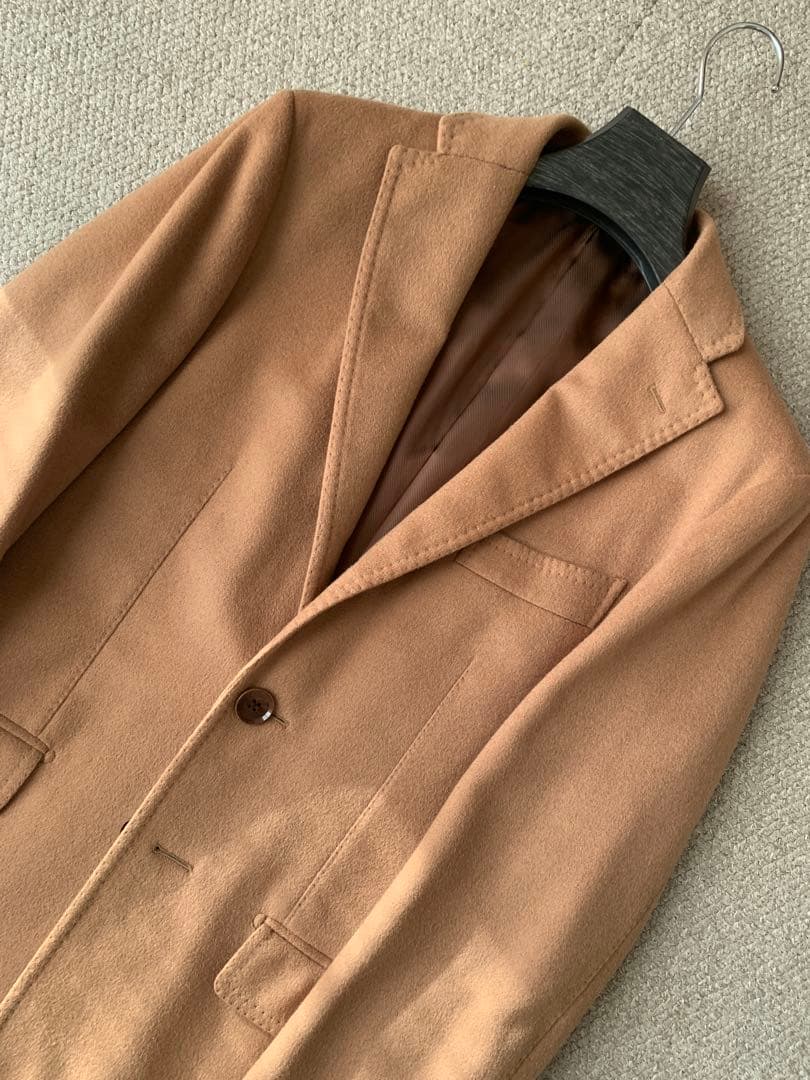 ring jacket カシミヤ混　コート 46 キャメル系