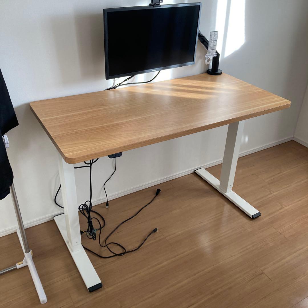 【引取限定】FLEXISPOT 電動昇降式デスク天板付き120cm×60cm