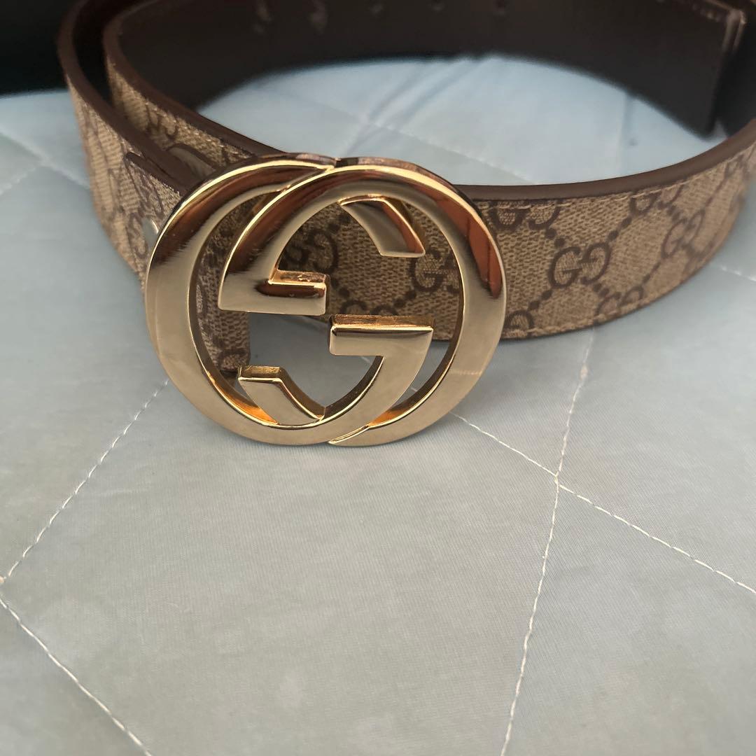 Gucci GGパターン ベルト ブラウン