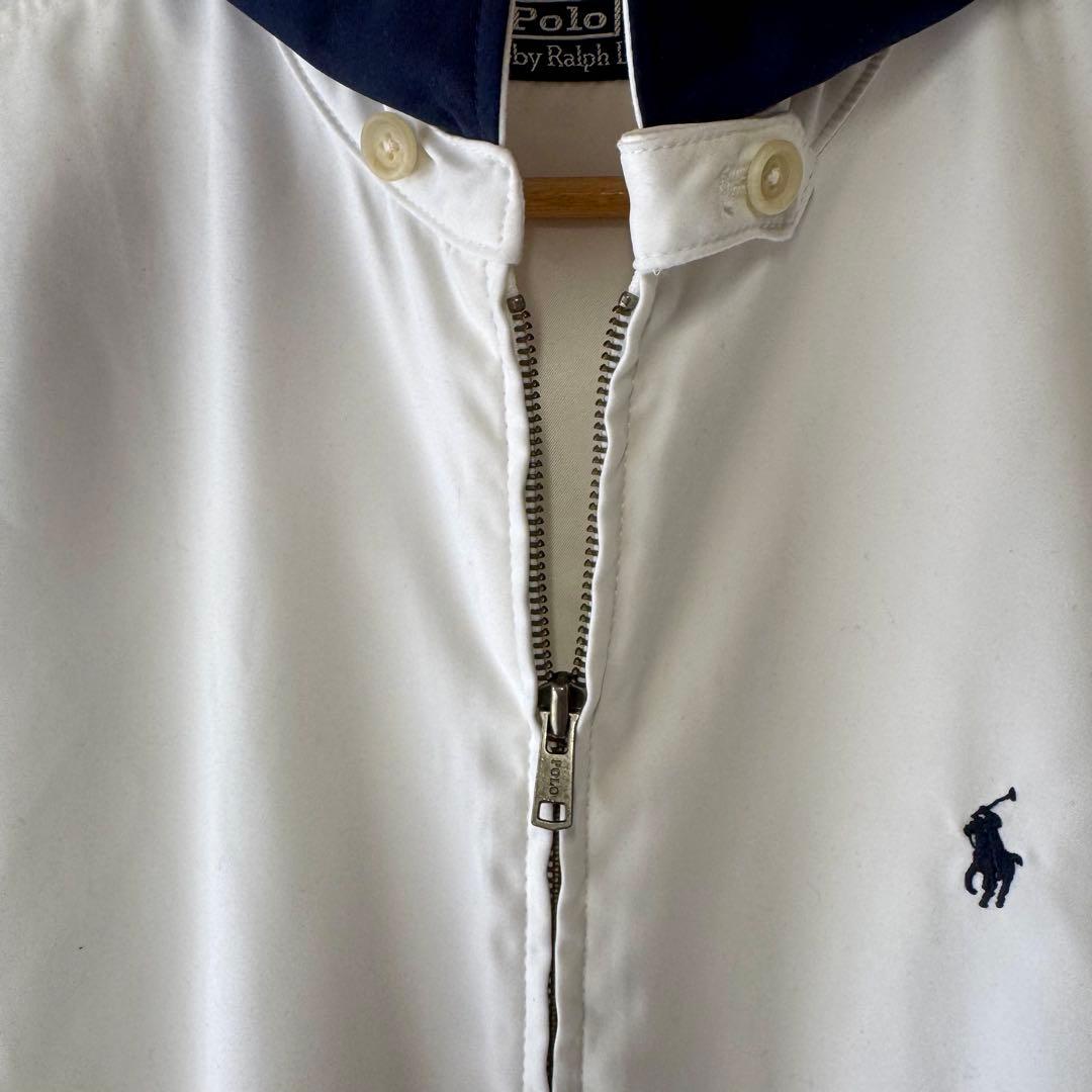 美品 ラルフローレン スイングトップ ブルゾン ジャケット ホワイト LL