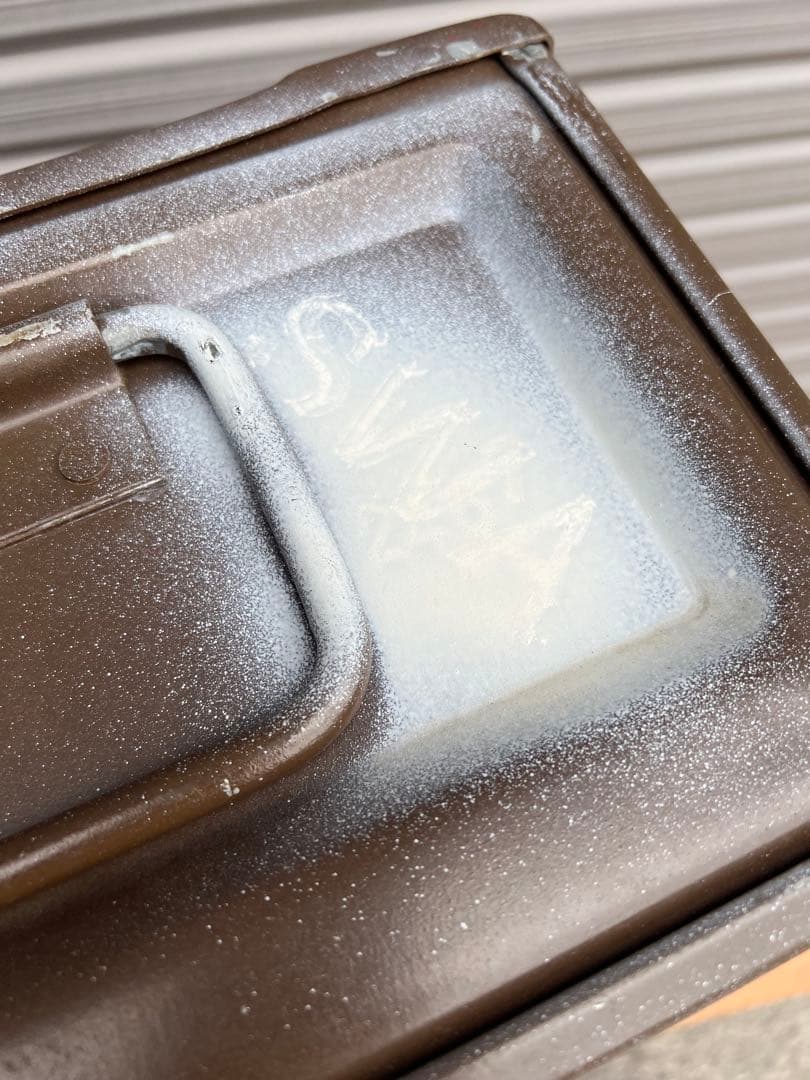 弾薬箱　81ｍｍ追撃砲用　ミリタリーボックス　金属製　アンモボックス　収納ケース