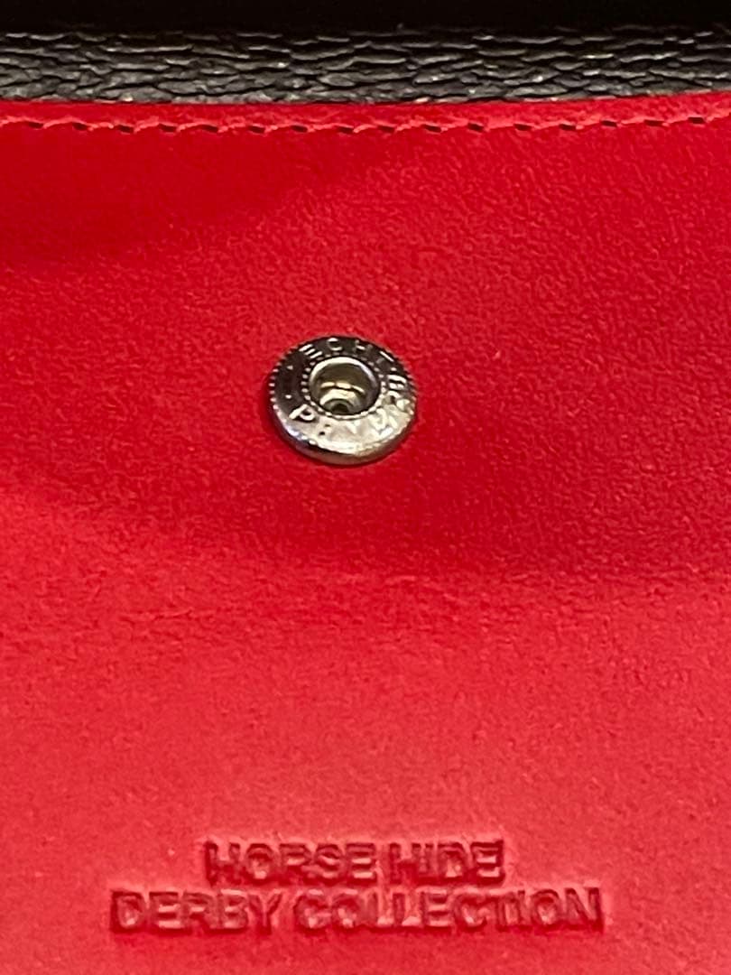 美品Whitehouse Cox 三つ折り財布 ネイビー/レッド