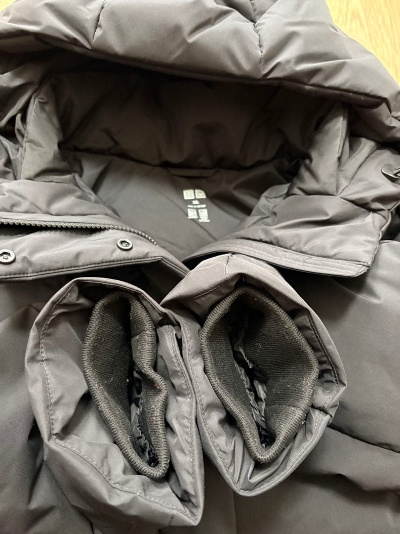 【ほぼ新品】UNIQLO ユニクロ シームレスダウン ショートコート 黒 XXL