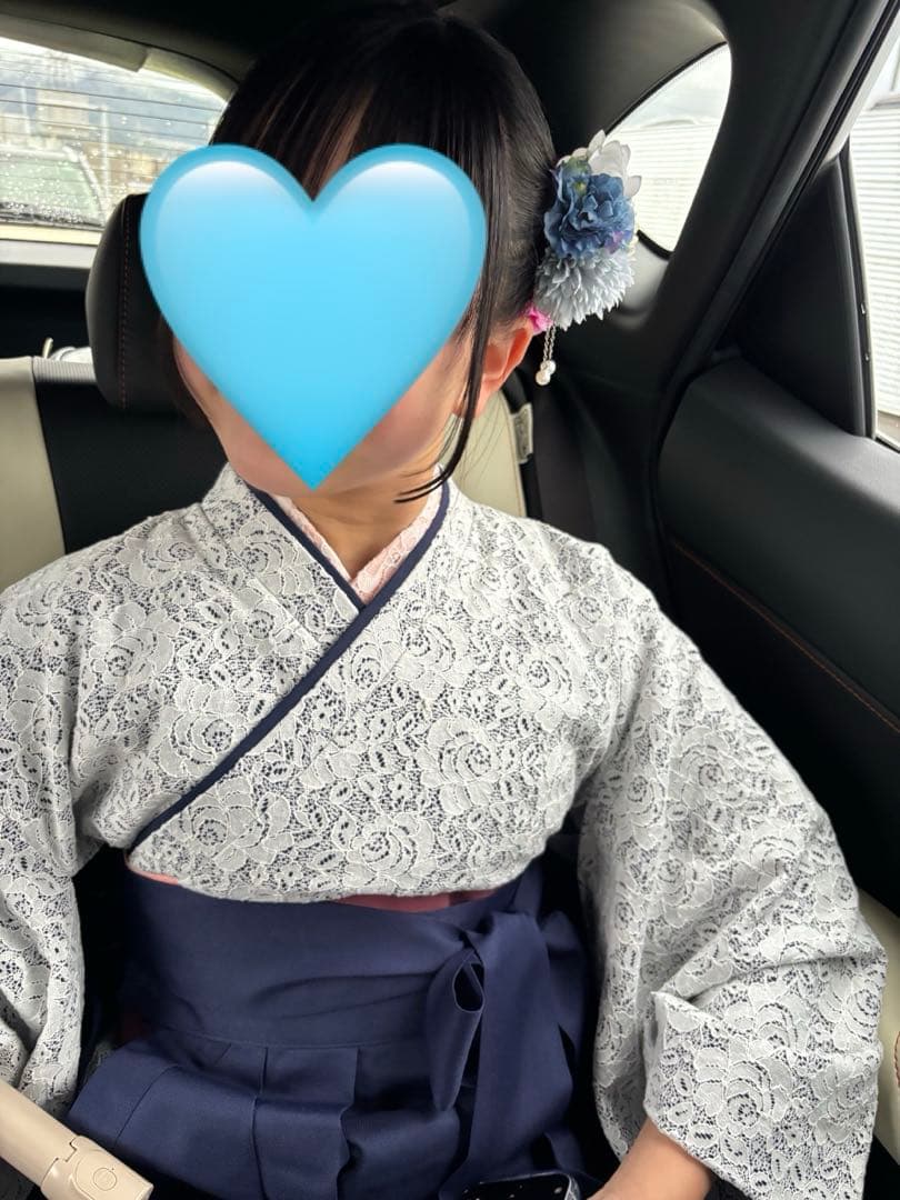 美品　キャサリンコテージ　着付け簡単レース袴　肌襦袢　髪飾りセット160cm