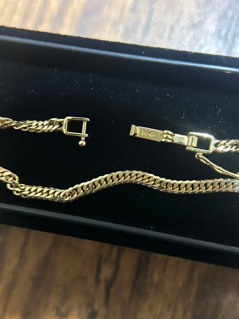 K18 6面カット ネックレス 50cm 約10g