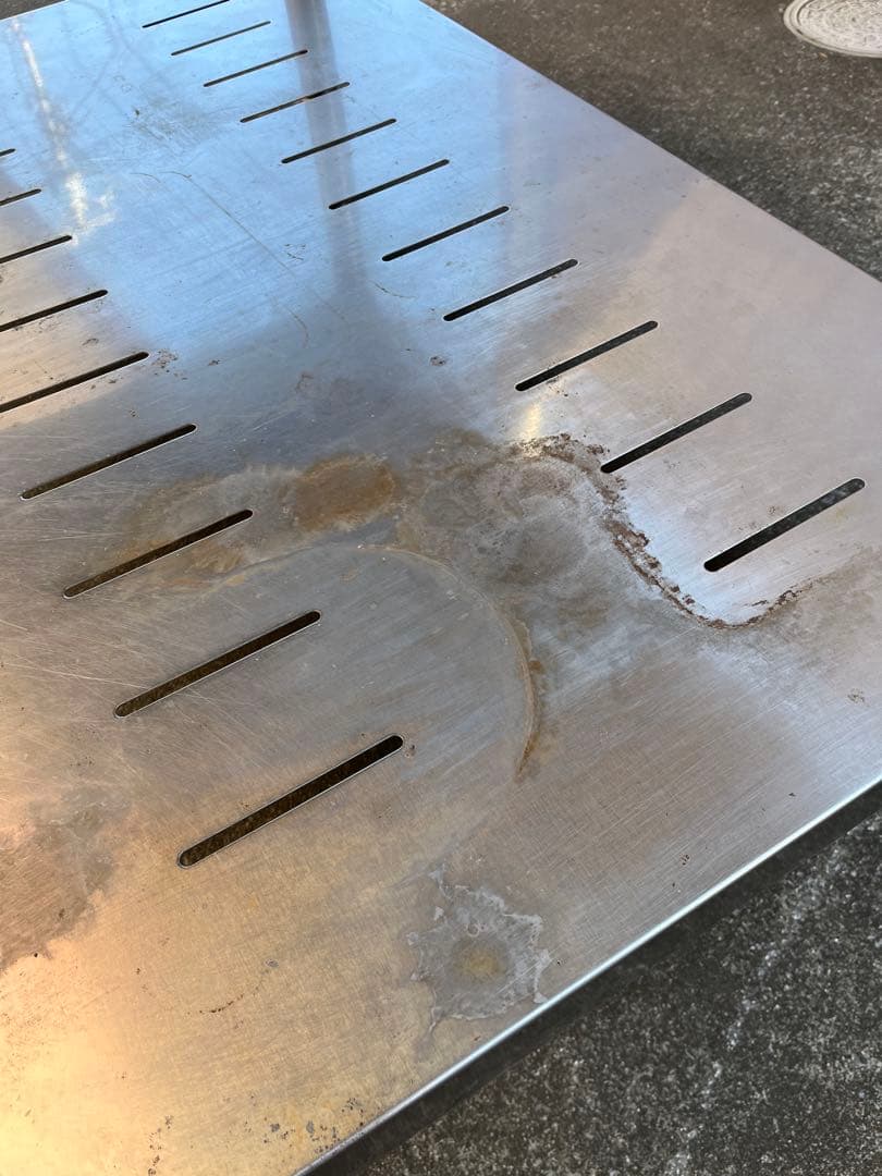 【送料込み】【⚠️注意点有り】ステンレス製コンロ台 作業台 調理台 背面パネル付き