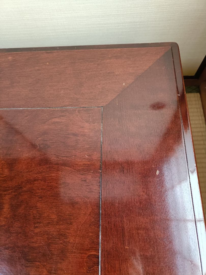 座卓　和室　ローテーブル　天然木化粧合板　年代物　昭和期　レトロ　アンティーク