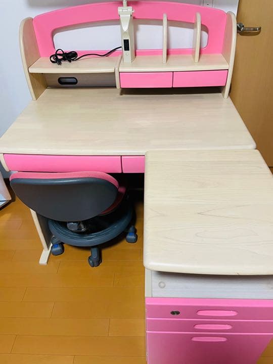 勉強机セット　学習机　勉強机　机　昇降椅子　本棚