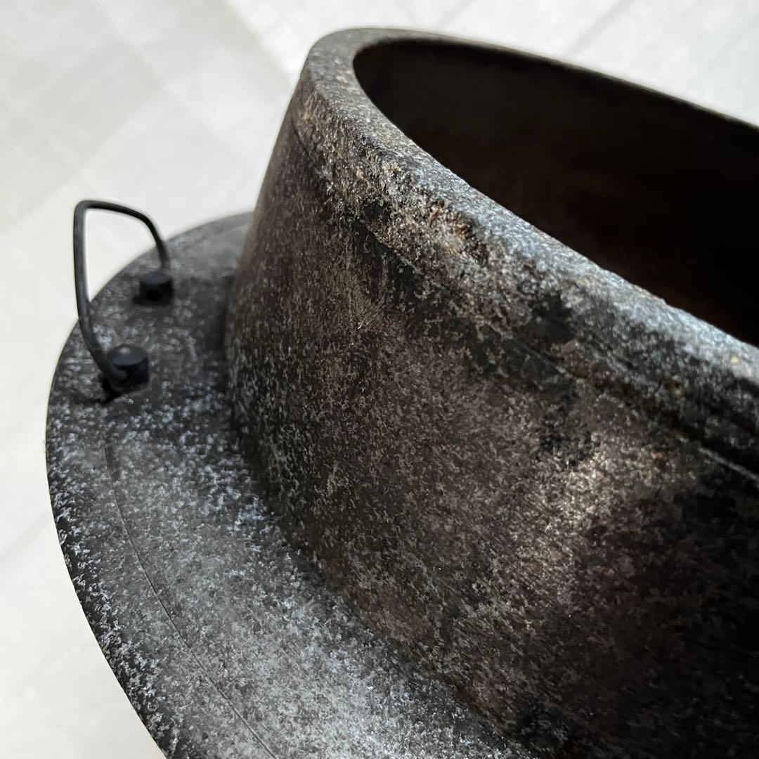 アルミ製　羽釜　専用の分厚い木蓋でサイズピッタリ！　ビンテージ