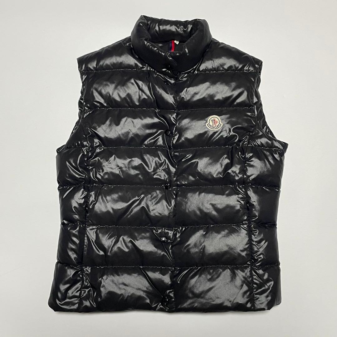 【美品/3(L-XL)】モンクレール GAHANA ダウンベスト ロゴワッペン黒
