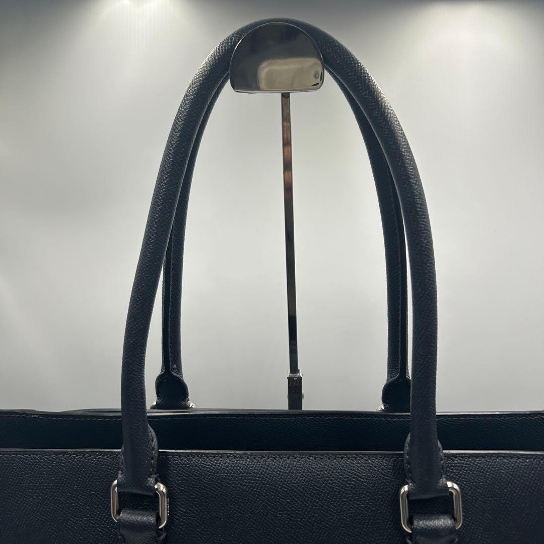 ☆美品☆【COACH】ベケット トートバッグ レザー ビジネス ネイビー