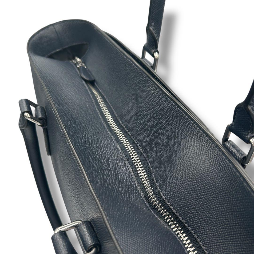 ☆美品☆【COACH】ベケット トートバッグ レザー ビジネス ネイビー