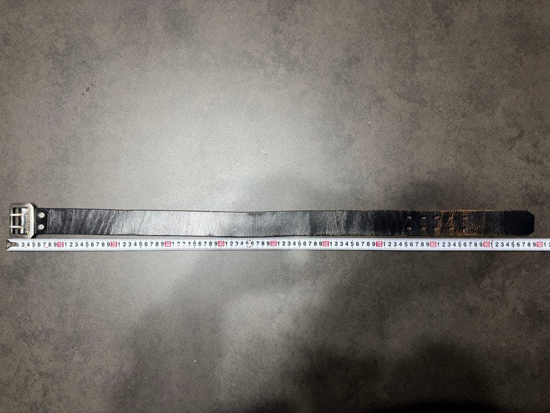 エヴィス ど根性ベルト レザーベルト 黒 ブラック EVISU