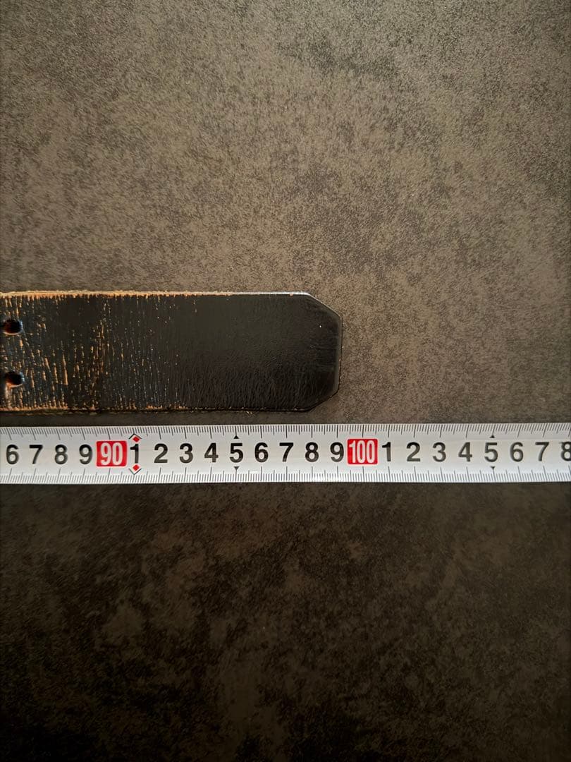 エヴィス ど根性ベルト レザーベルト 黒 ブラック EVISU