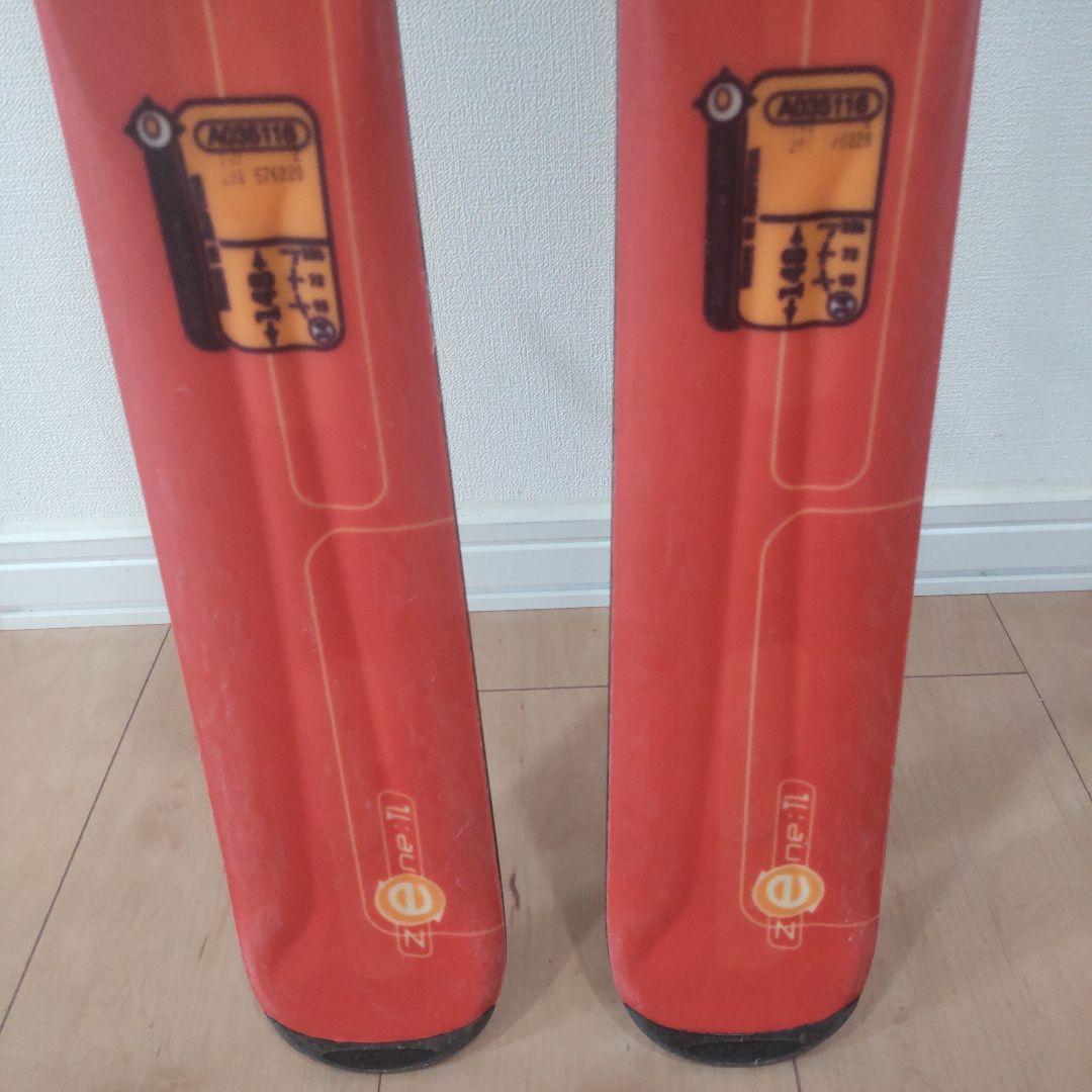 Atomic スキー板 １４８cm オレンジ色 バインディング付き