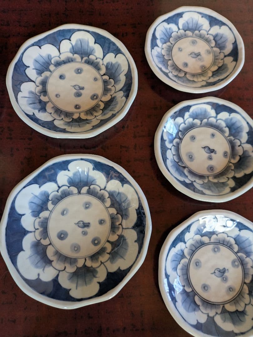 色鍋島　伊万里　魯山窯の小皿・中皿　5枚ずつ10枚セット