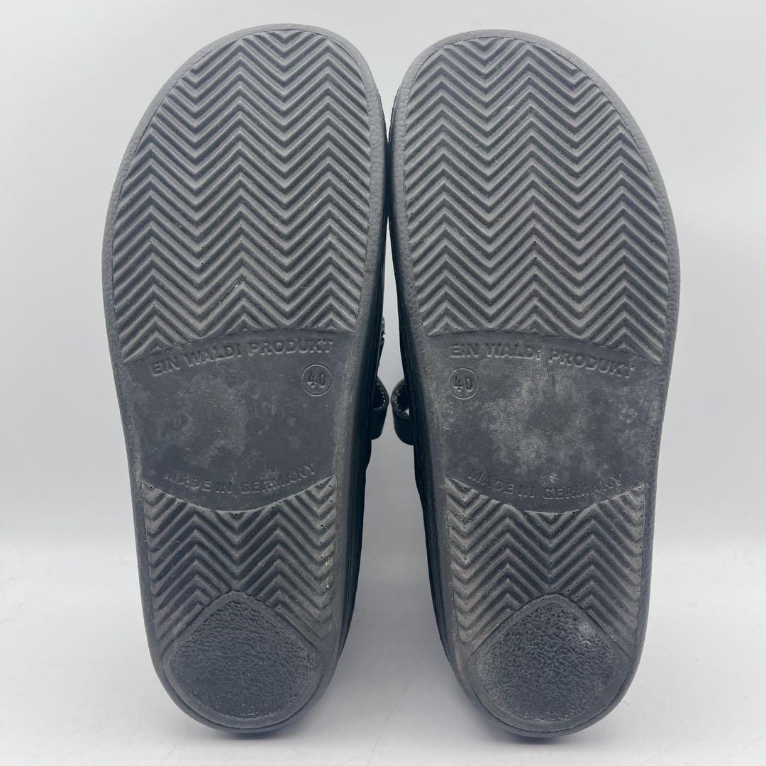 希少✨フィンコンフォート ダブルストラップ ハイカットスニーカー 40 ブラック