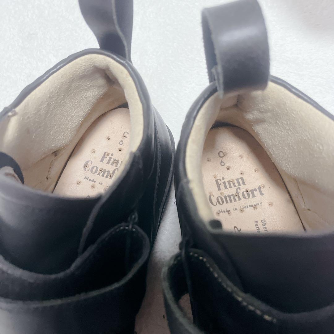 希少✨フィンコンフォート ダブルストラップ ハイカットスニーカー 40 ブラック
