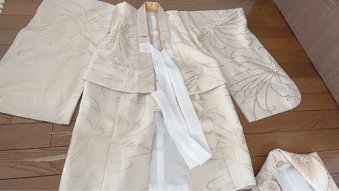 【26日までセール価格】大人気　美品　着物セット　ひよこ商店　古典柄　クリーム色