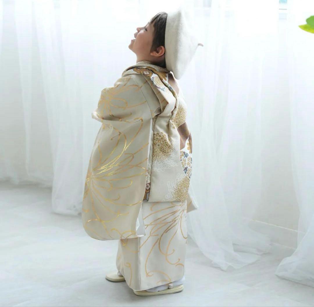 【26日までセール価格】大人気　美品　着物セット　ひよこ商店　古典柄　クリーム色