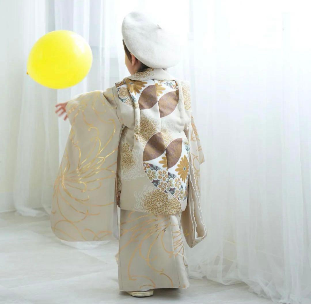 【26日までセール価格】大人気　美品　着物セット　ひよこ商店　古典柄　クリーム色