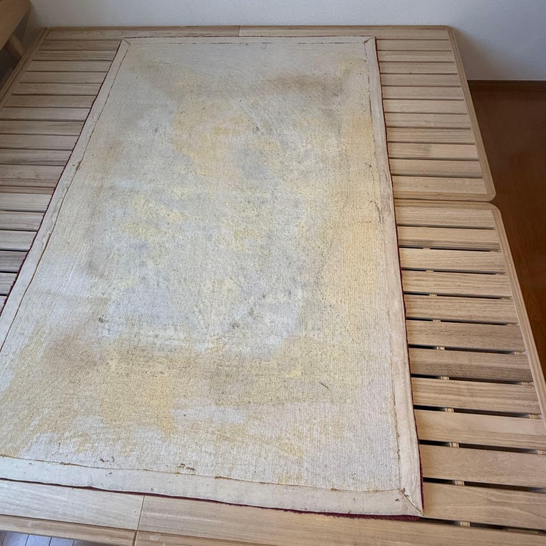 IDÉE イデー ヴィンテージラグ ワインレッド 抽象柄 総柄 178×120