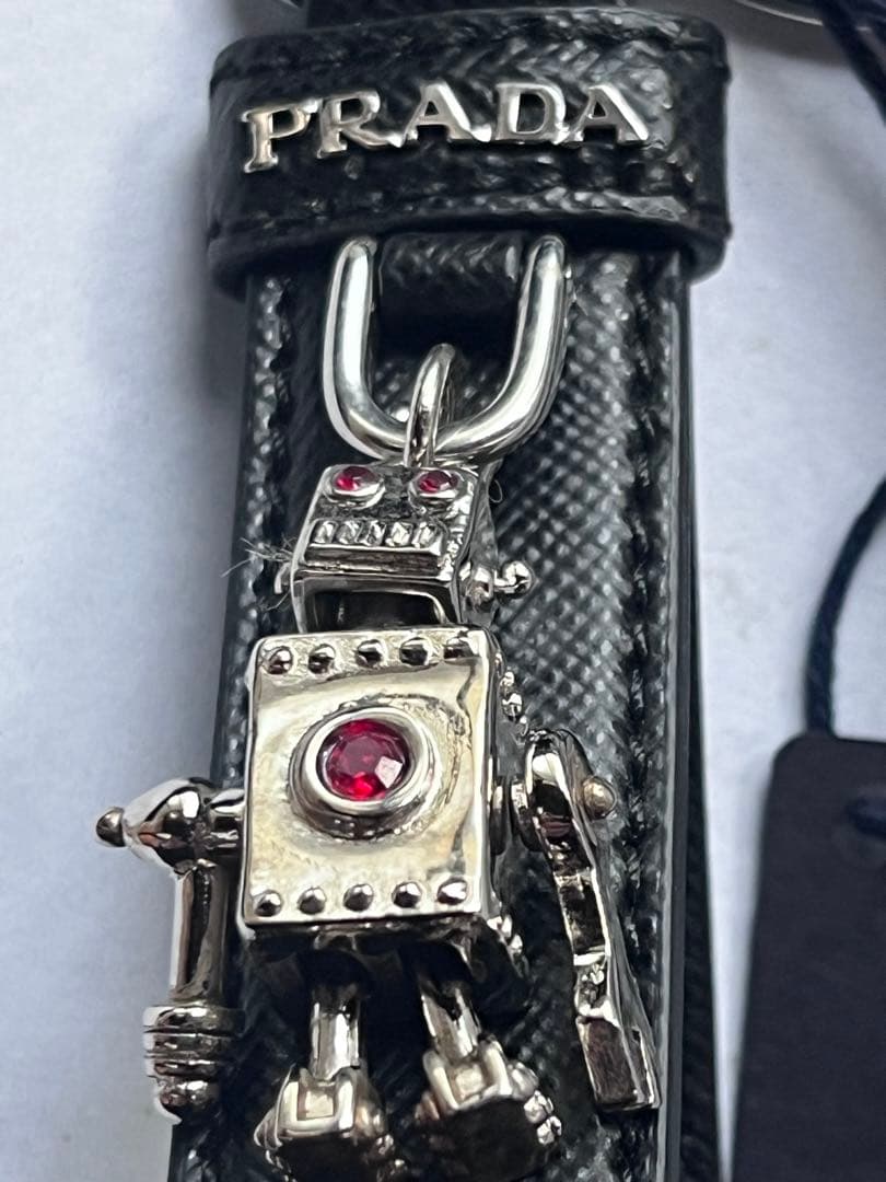 PRADA サフィアーノレザー ロボットチャームキーホルダー
