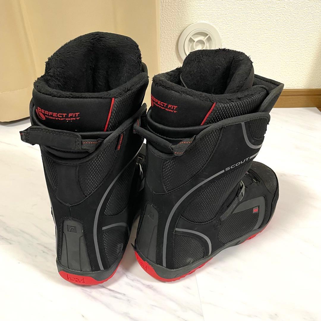 HEAD スノーボードブーツ　SCOUT ボア　27.5cmブラック/レッド