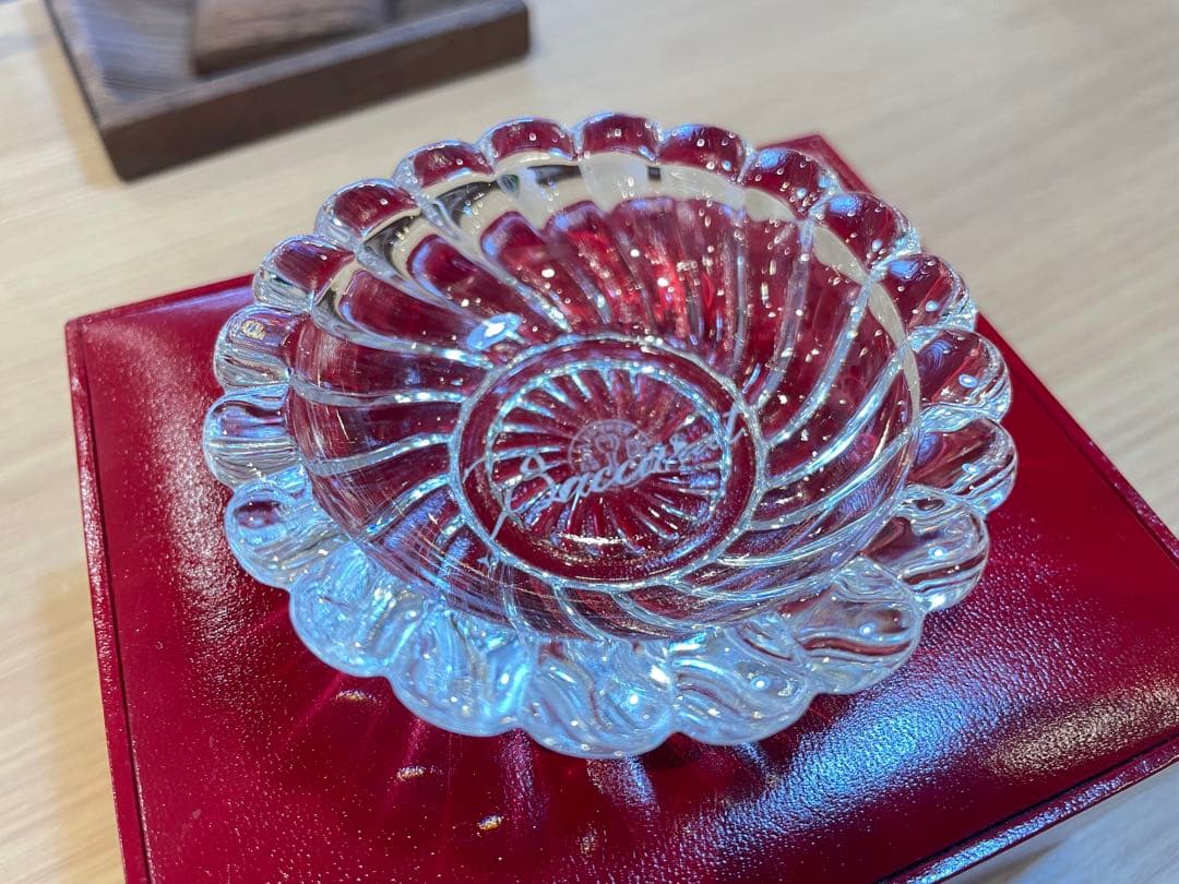 B7039【バカラ】ボリュート アッシュトレイ 小物入れ