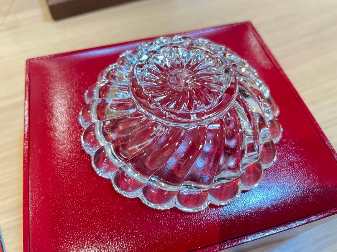 B7039【バカラ】ボリュート アッシュトレイ 小物入れ