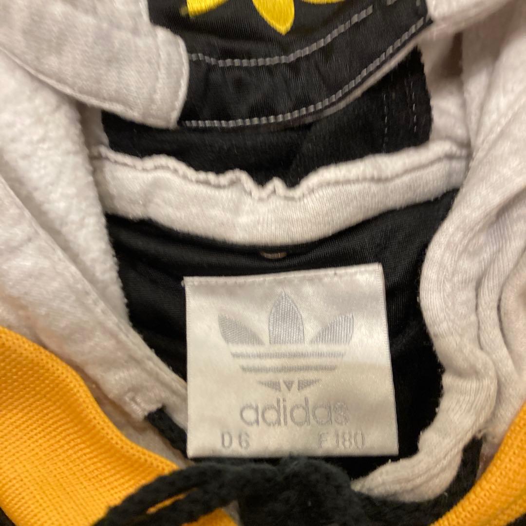 adidas トレフォイル　万国旗　スウェット　レイヤード　パーカー　Mサイズ