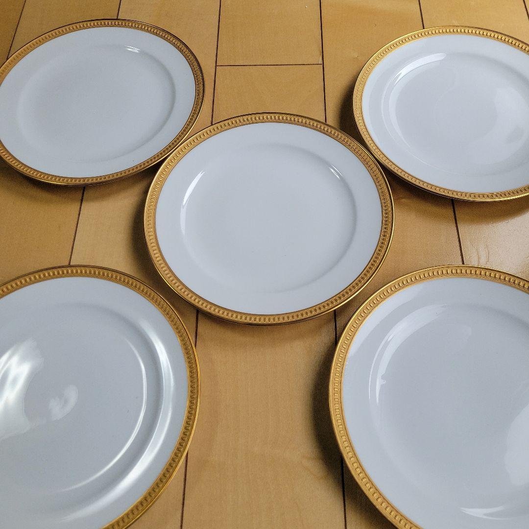 大倉陶園⑧クラウンエンボス　デザート皿5枚セット