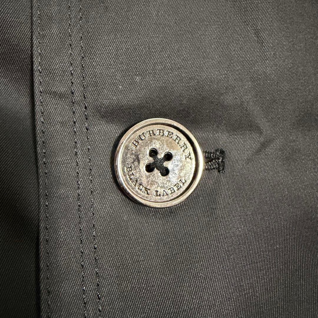 バーバリーブラックレーベル　ダブルトレンチコート　カシミヤライナー　メタルボタン