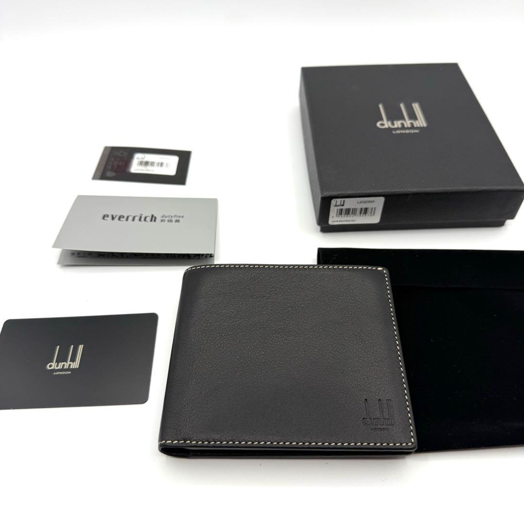 ダンヒル dunhill 二つ折り財布 レザー L2G230A ブラック