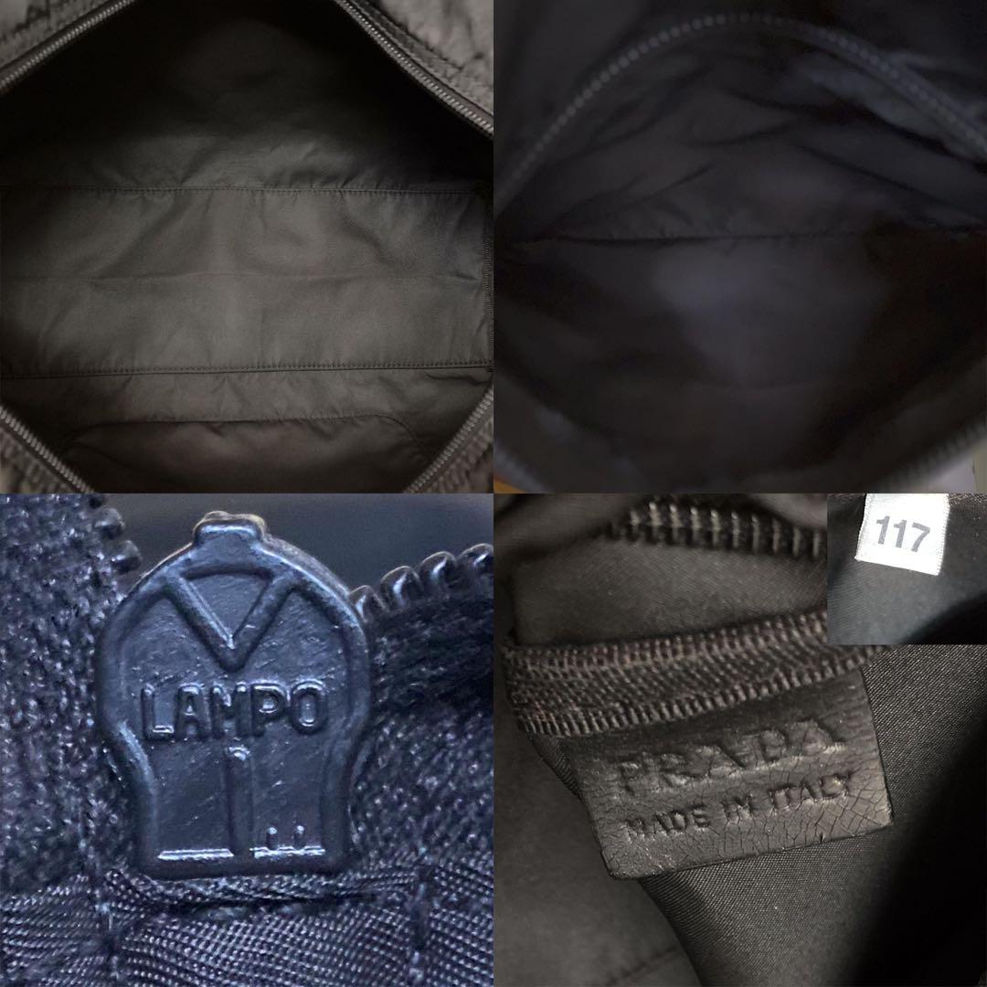 超美品 PRADA プラダ バッグ トートバッグ レザー ナイロン 黒