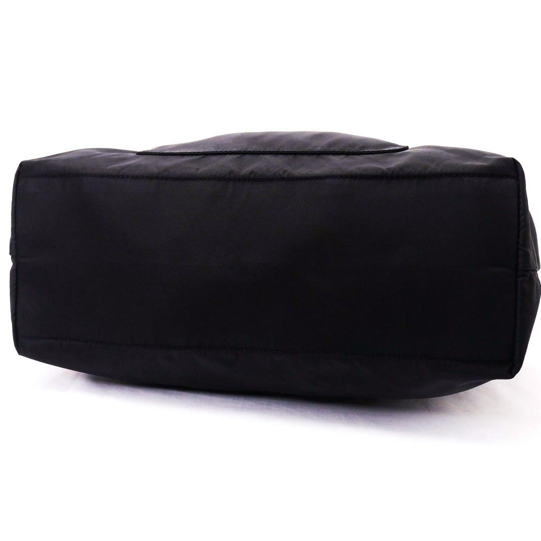 超美品 PRADA プラダ バッグ トートバッグ レザー ナイロン 黒